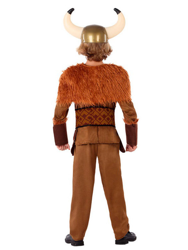 Disfraz vikingo salvaje para niño espalda