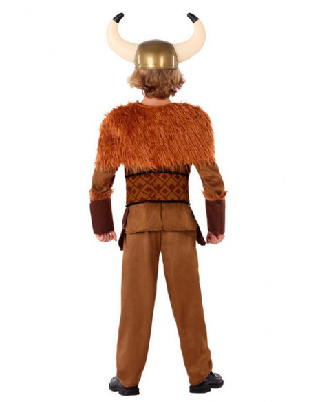 Disfraz vikingo salvaje para niño espalda