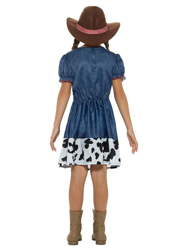 Disfraz vaquera tejana para niña espalda