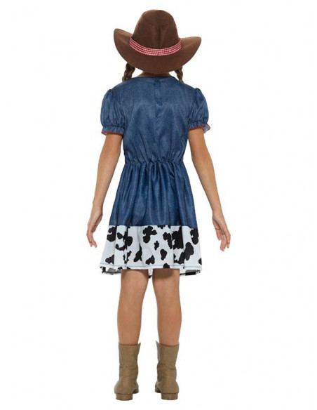 Disfraz vaquera tejana para niña espalda