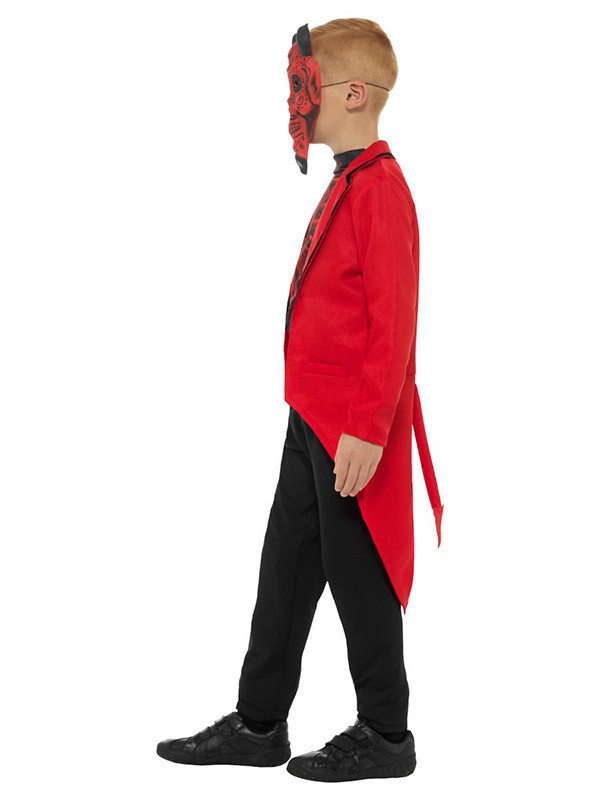 Disfraz demonio diabólico niño lateral