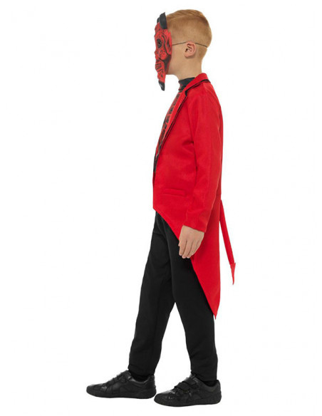 Disfraz demonio diabólico niño lateral