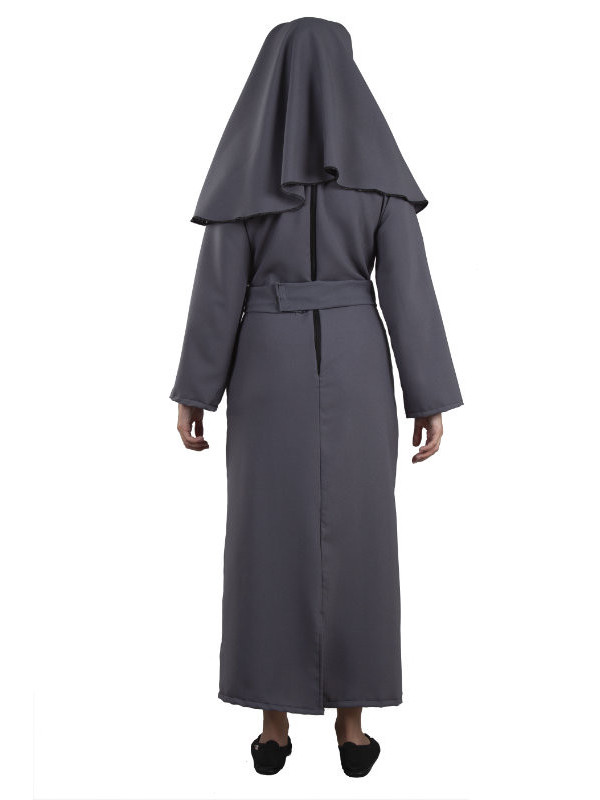 Disfraz monja sombría mujer espalda