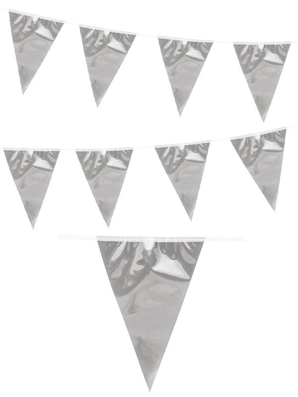 Banderines metalizados plata