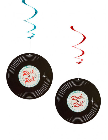 Discos rock and roll decorativos detalle