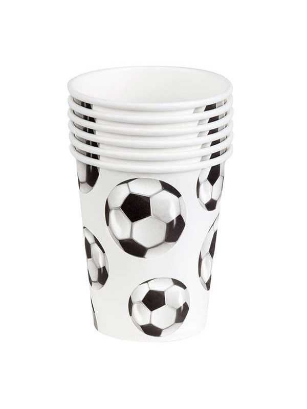 Decoración fútbol fiesta temática vasos