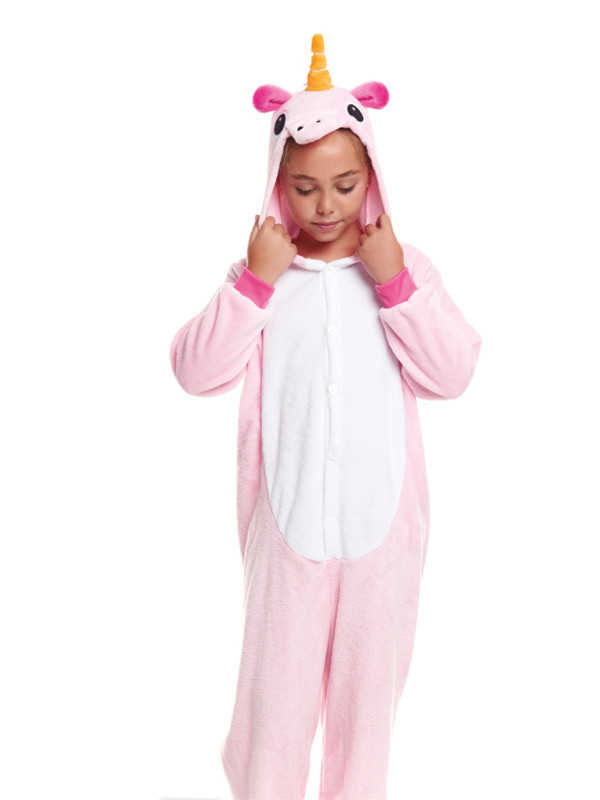 Disfraz unicornio rosa kigurumi infantil