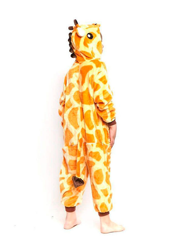 Disfraz jirafa Kigurumi infantil espalda