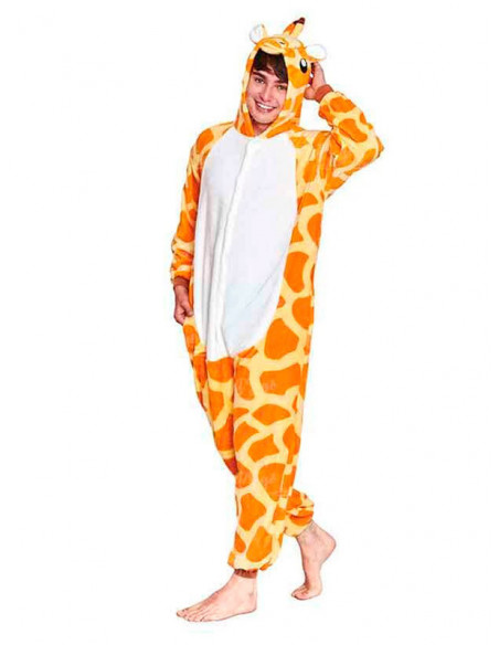Disfraz jirafa kigurumi adulto detalle