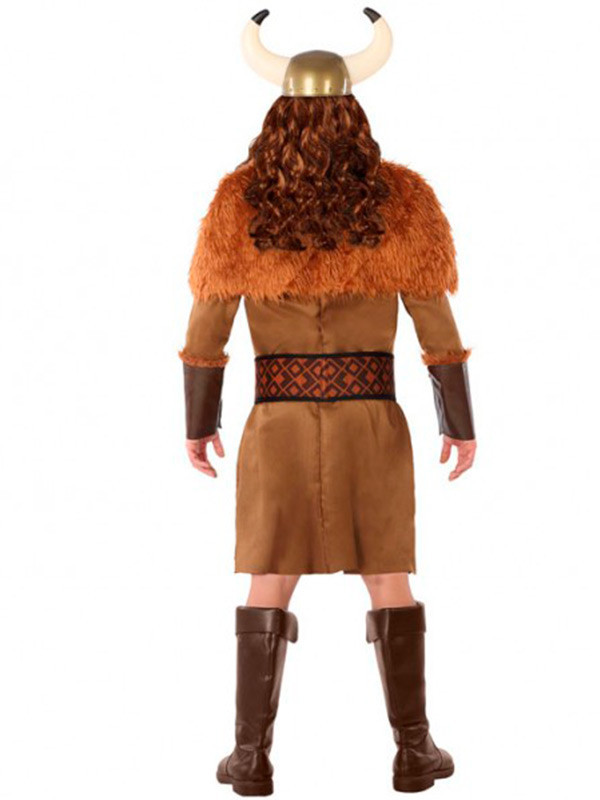 Disfraz de vikingo salvaje para hombre trasera