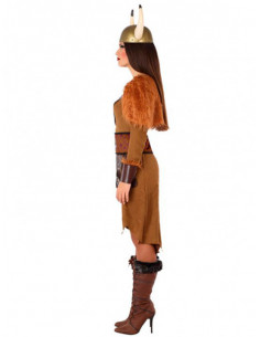 Disfraz de vikinga salvaje para mujer 2