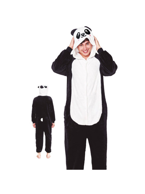 Disfraz oso panda Kigurumi adulto espalda