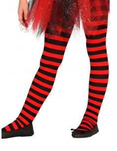 Panty de rayas infantil rojas