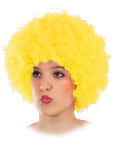Peluca de payaso amarilla