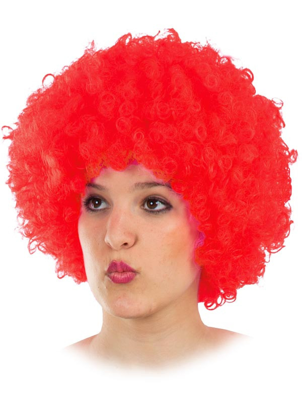 Peluca de payaso roja