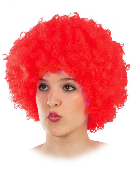 Peluca de payaso roja