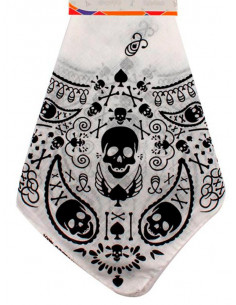 Pañuelo calaveras blanco