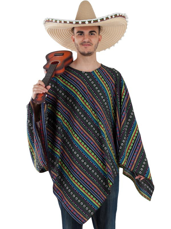 Poncho mexicano adulto
