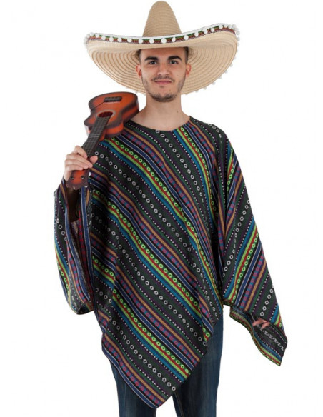 Poncho mexicano adulto