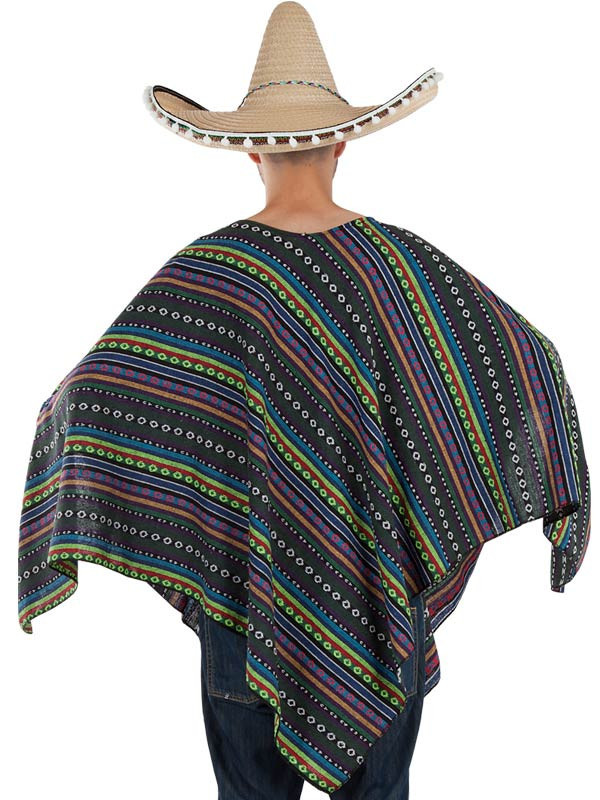 Poncho mexicano adulto