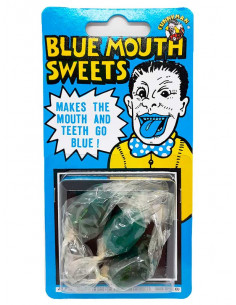 Broma caramelos azules