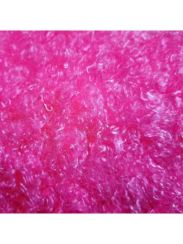 Tela de pelo rizado animalia rea fucsia detalle
