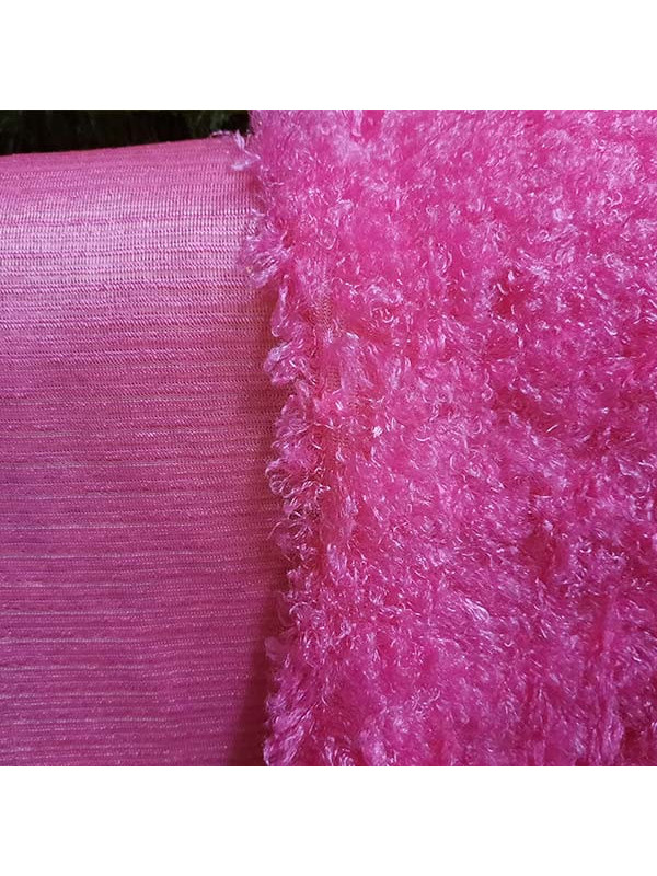 Tela de pelo rizado animalia rea fucsia