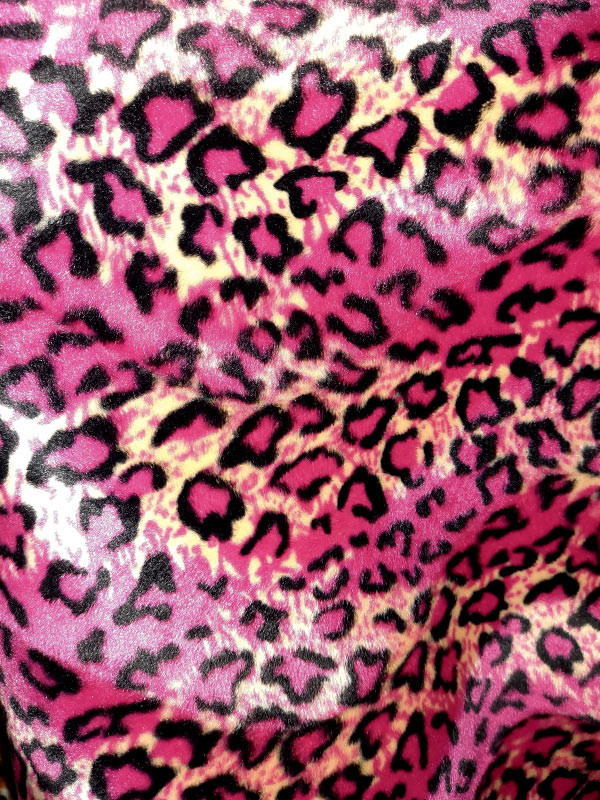 Tejido Mutón Leopardo fucsia