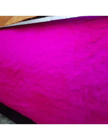 Tela pelo de peluche fucsia