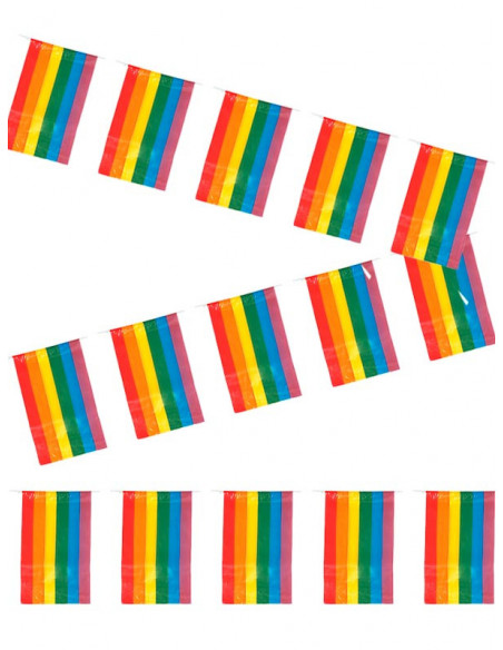 Banderines Arco Iris de plástico