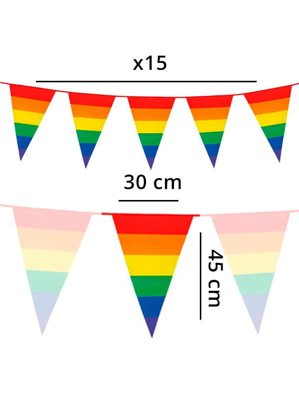 Banderines triangular Arcoíris