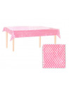 Mantel de lunares rosa