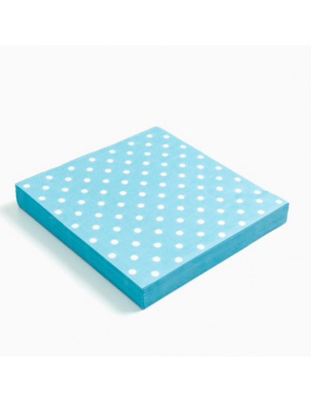 Servilletas de lunares azul