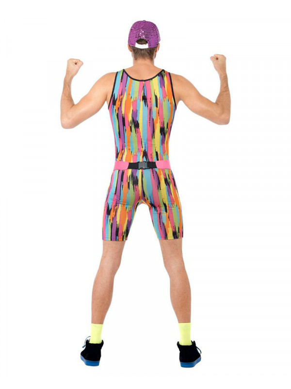 Disfraz instructor de aerobic 80s espalda