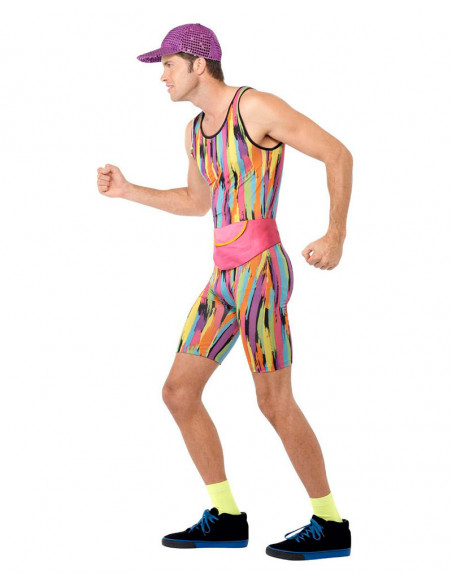 Disfraz instructor de aerobic 80s lateral