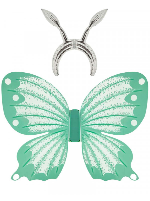 Alas de mariposa con diadema verde