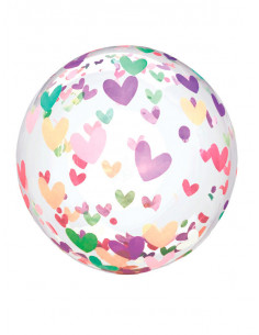 Globo transparente corazones
