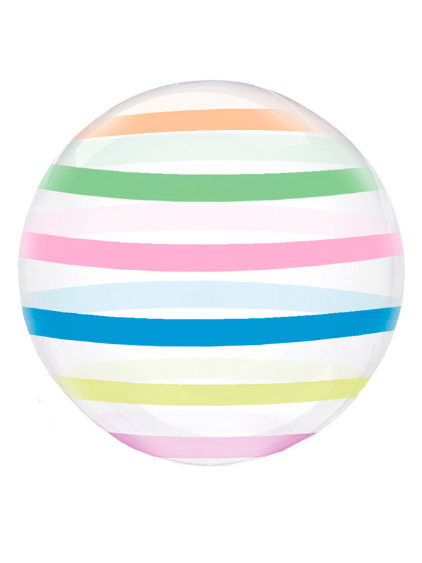 Globo transparente con rayas