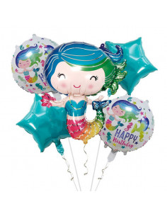 Pack Globos sirenita
