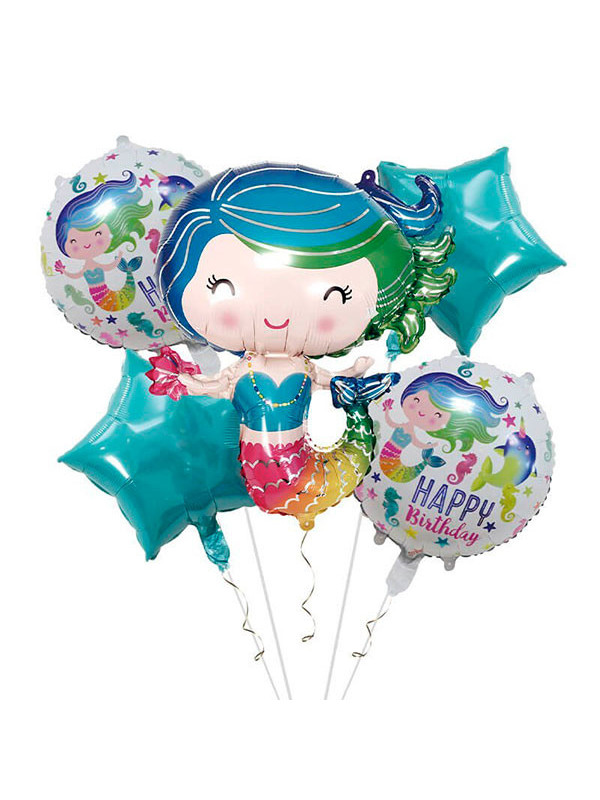 Pack Globos sirenita
