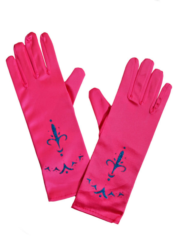 Guantes de princesa rosa infantil