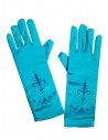 Guantes de princesa azul infantil