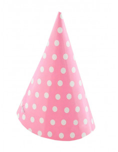 6 Gorros cumpleaños de lunares