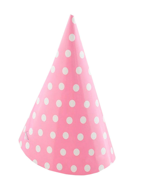 6 Gorros cumpleaños de lunares