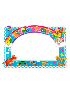 Marco photocall cumpleaños azul