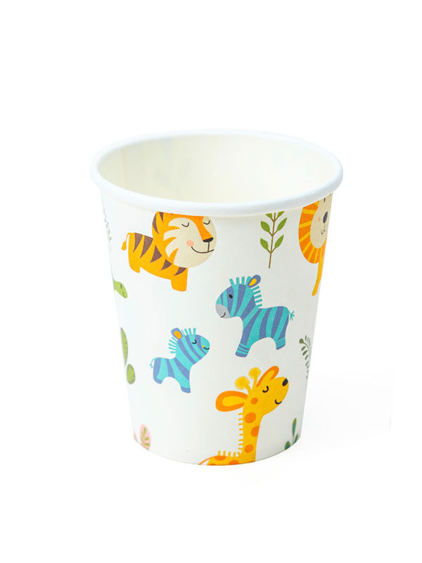 12 Vasos animales zoo