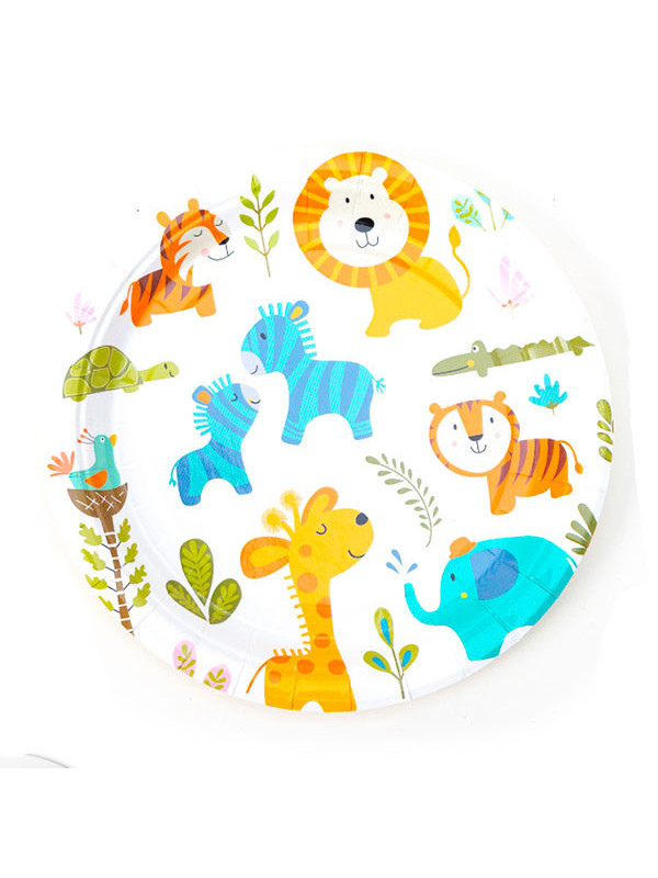 6 Platos animales zoo