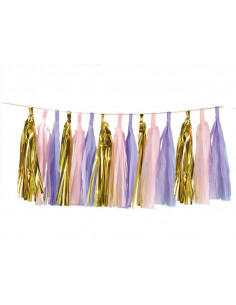 Guirnalda de flecos o tassel diy pastel