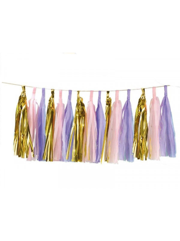 Guirnalda de flecos o tassel diy pastel