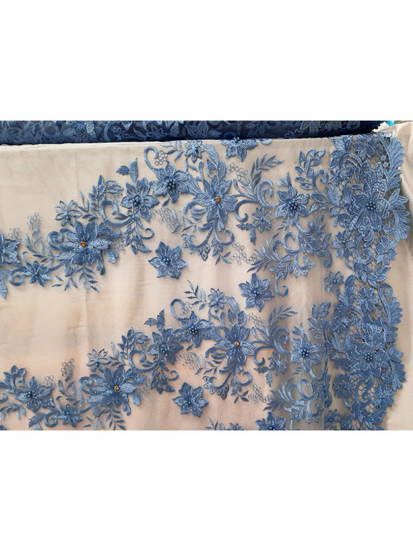 Tul bordado con pedrería Renato